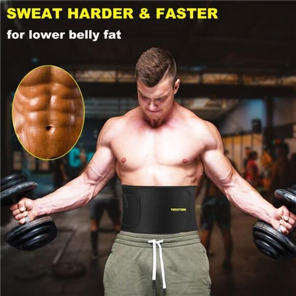 Waist Trimmer for Women Men-Sweat Band Waist Trainer for Women Lower Belly Fat - Picture 2 of 7